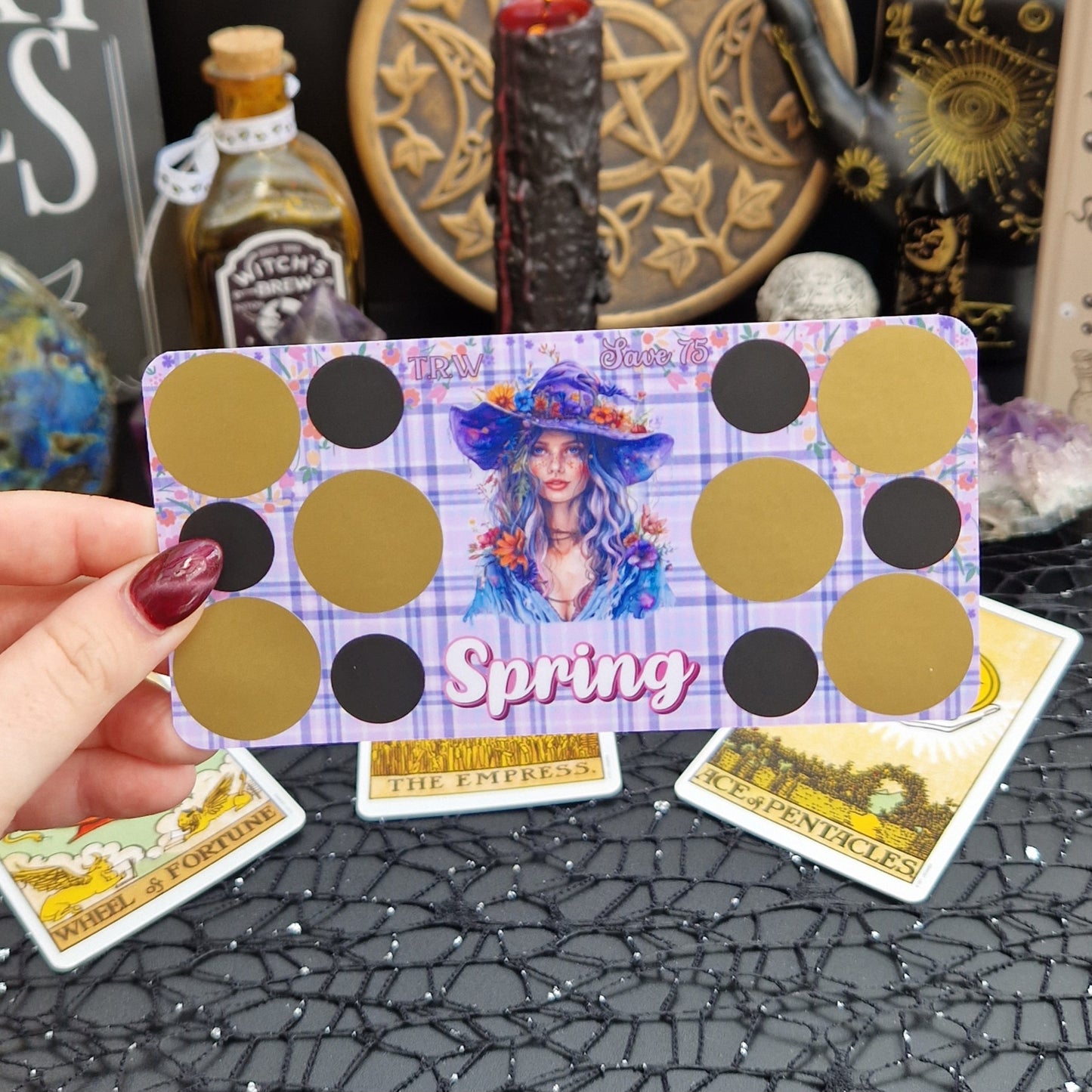 Seasonal witch scratch off challenges