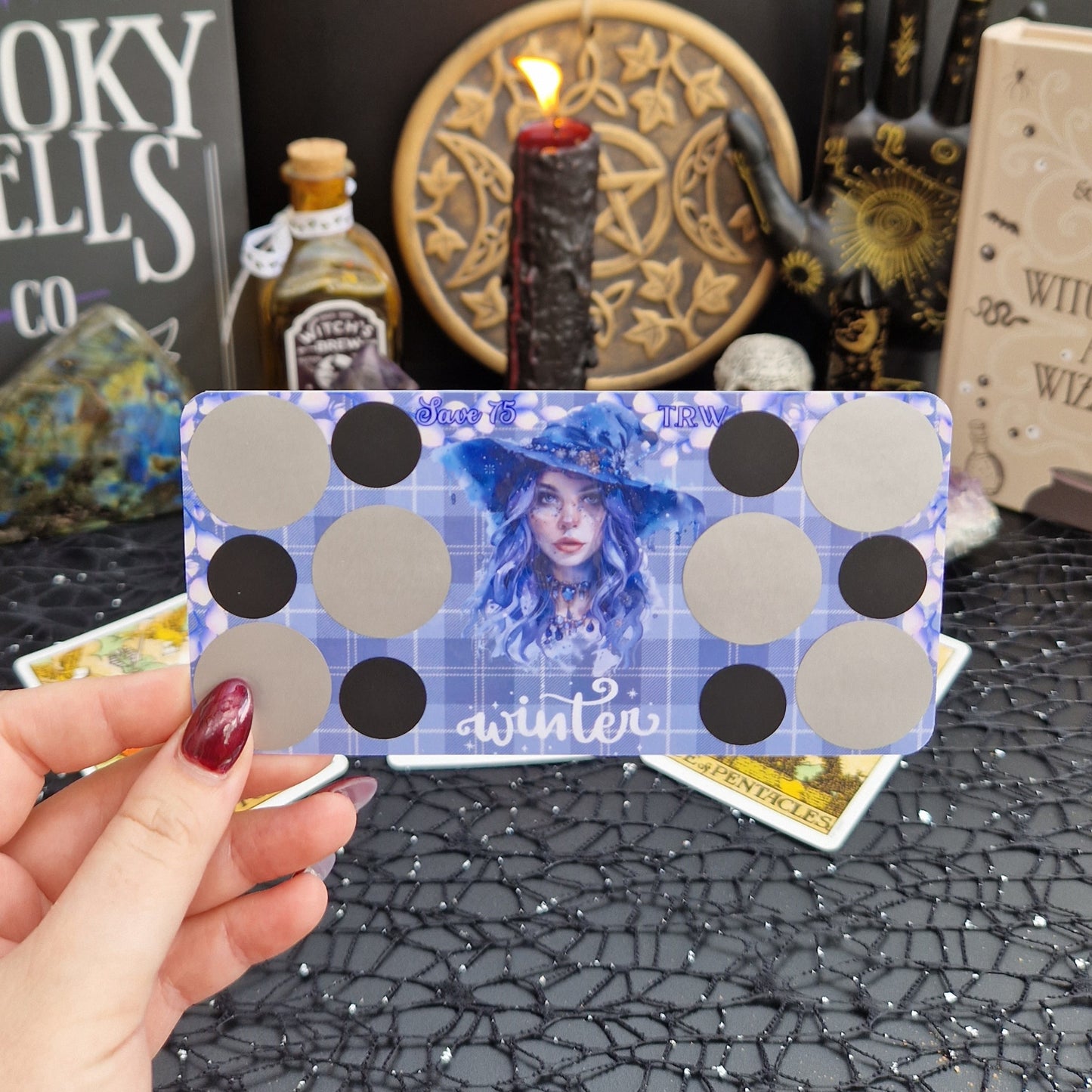 Seasonal witch scratch off challenges