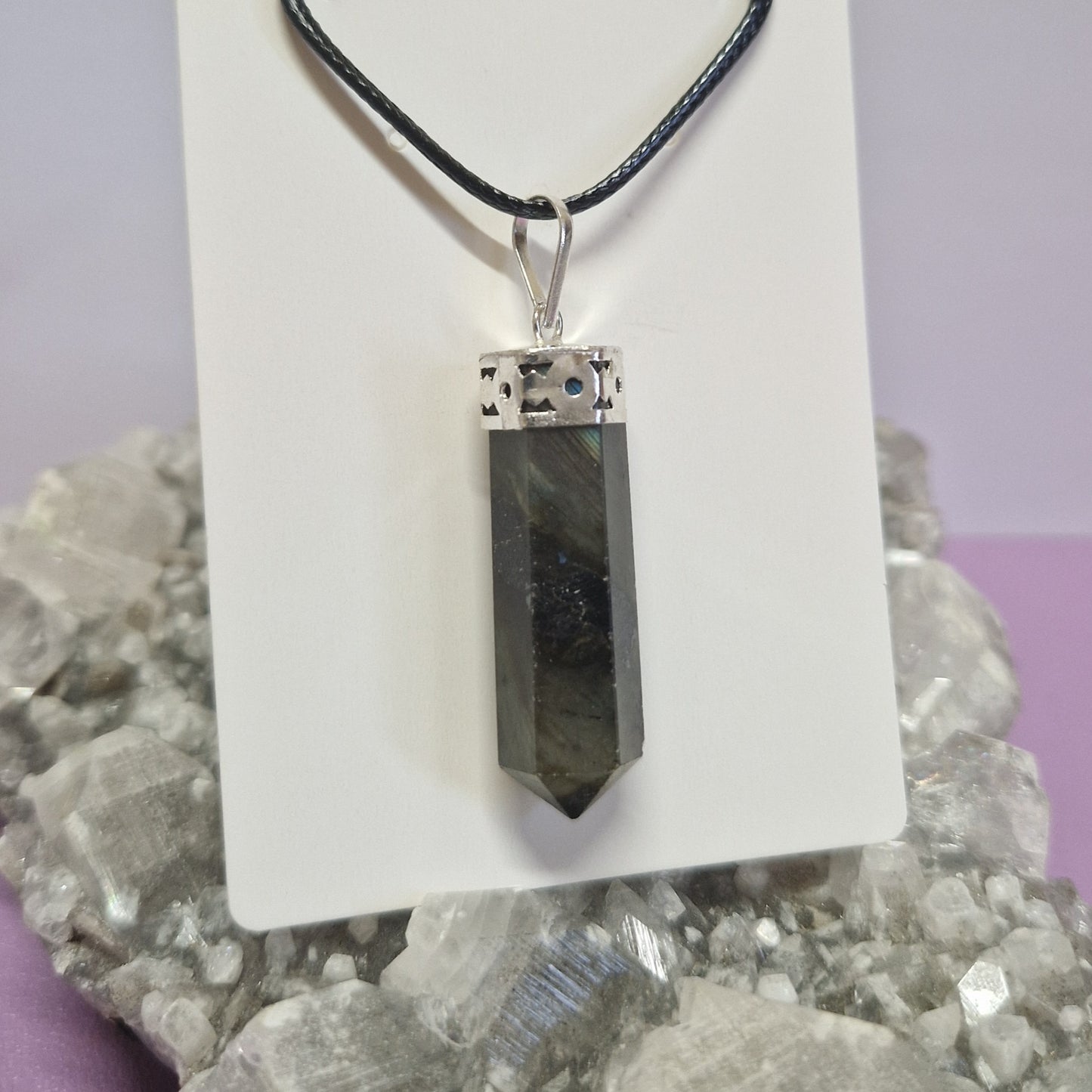 Crystal point necklace