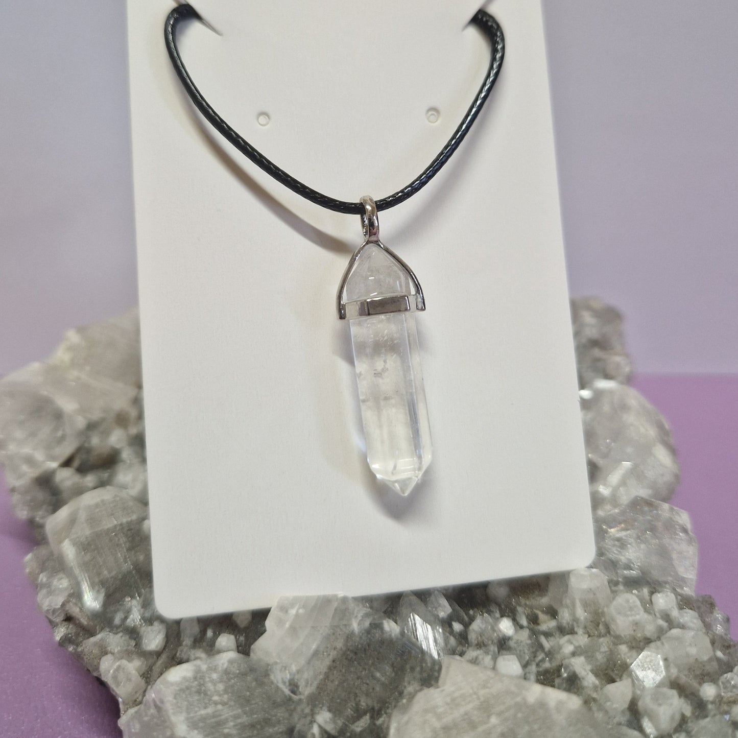 Crystal point necklace