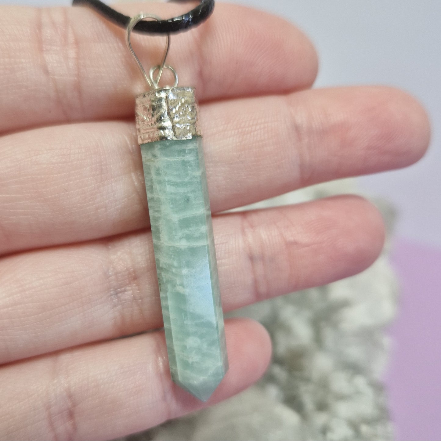 Crystal point necklace