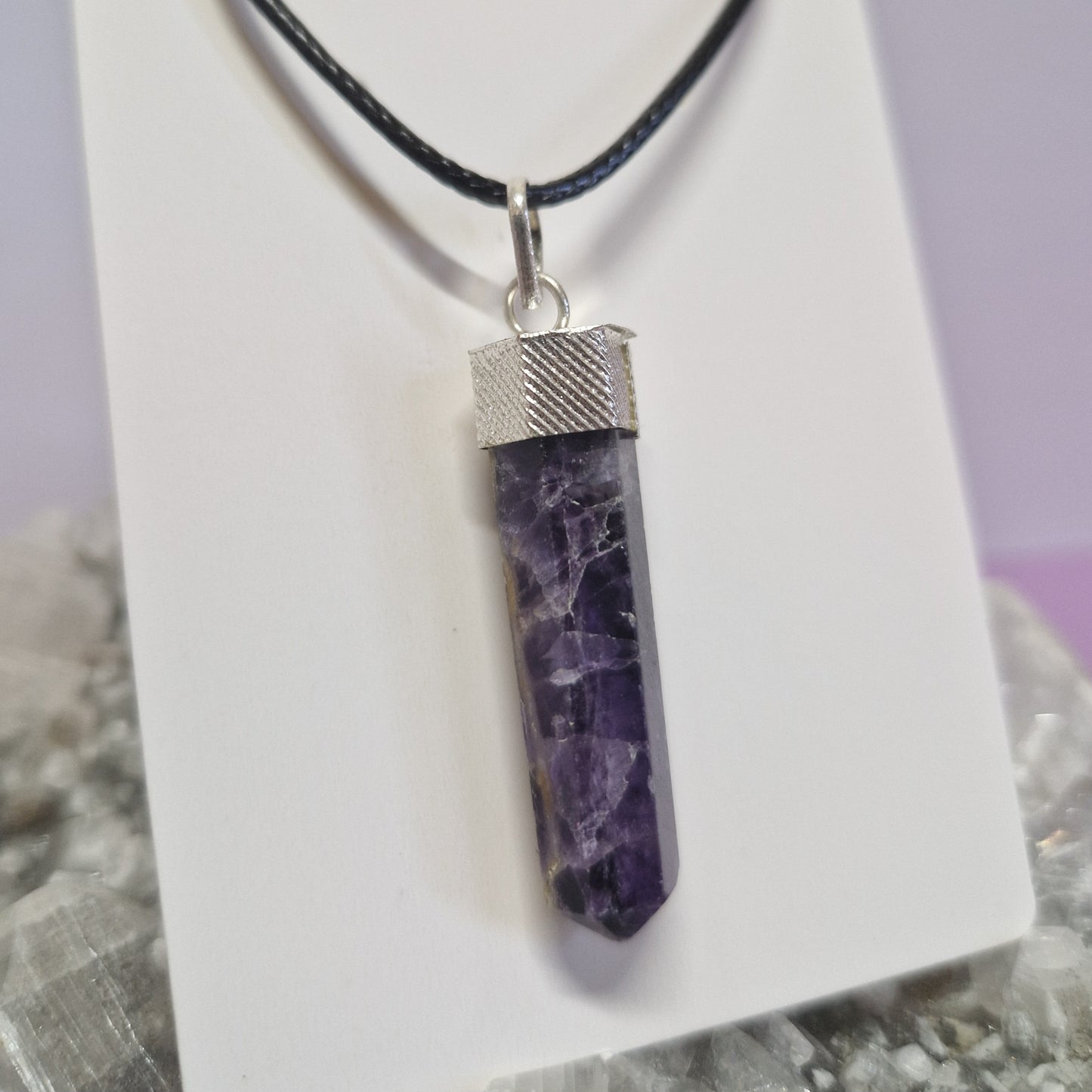 Crystal point necklace