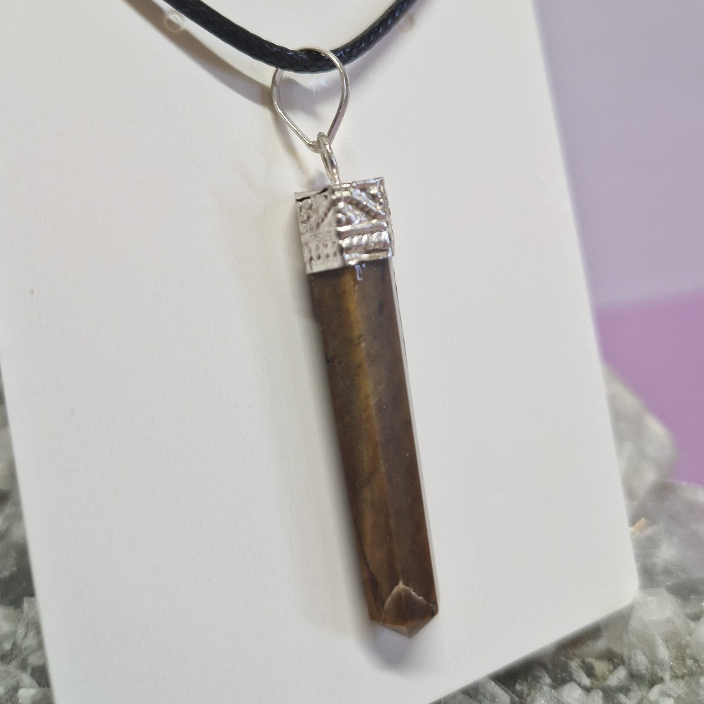Crystal point necklace