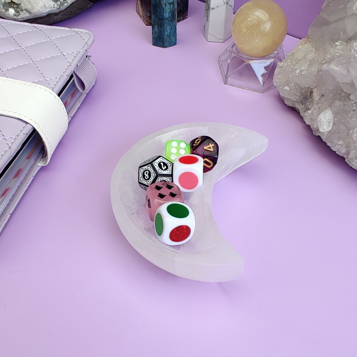 Selenite crystal bowl
