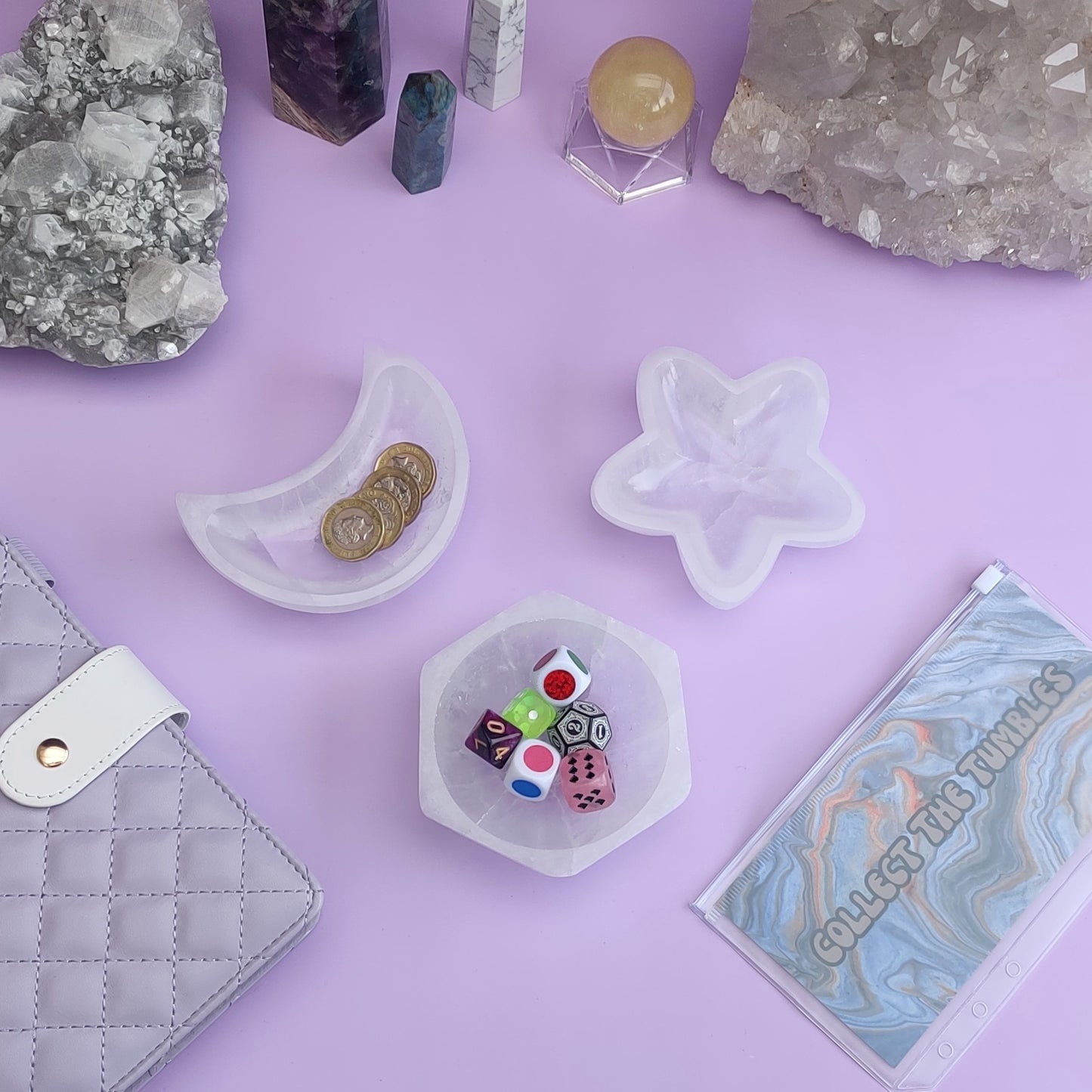 Selenite crystal bowl