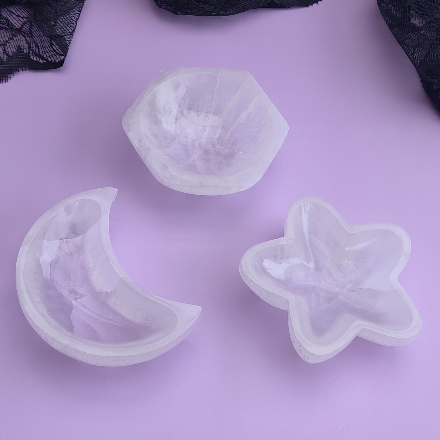 Selenite crystal bowl