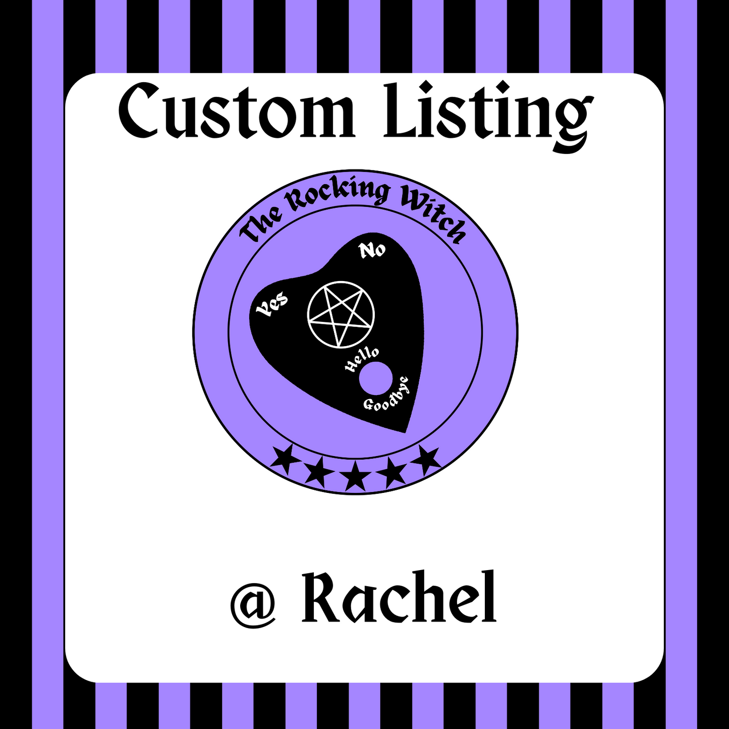 Custom order for Rachel