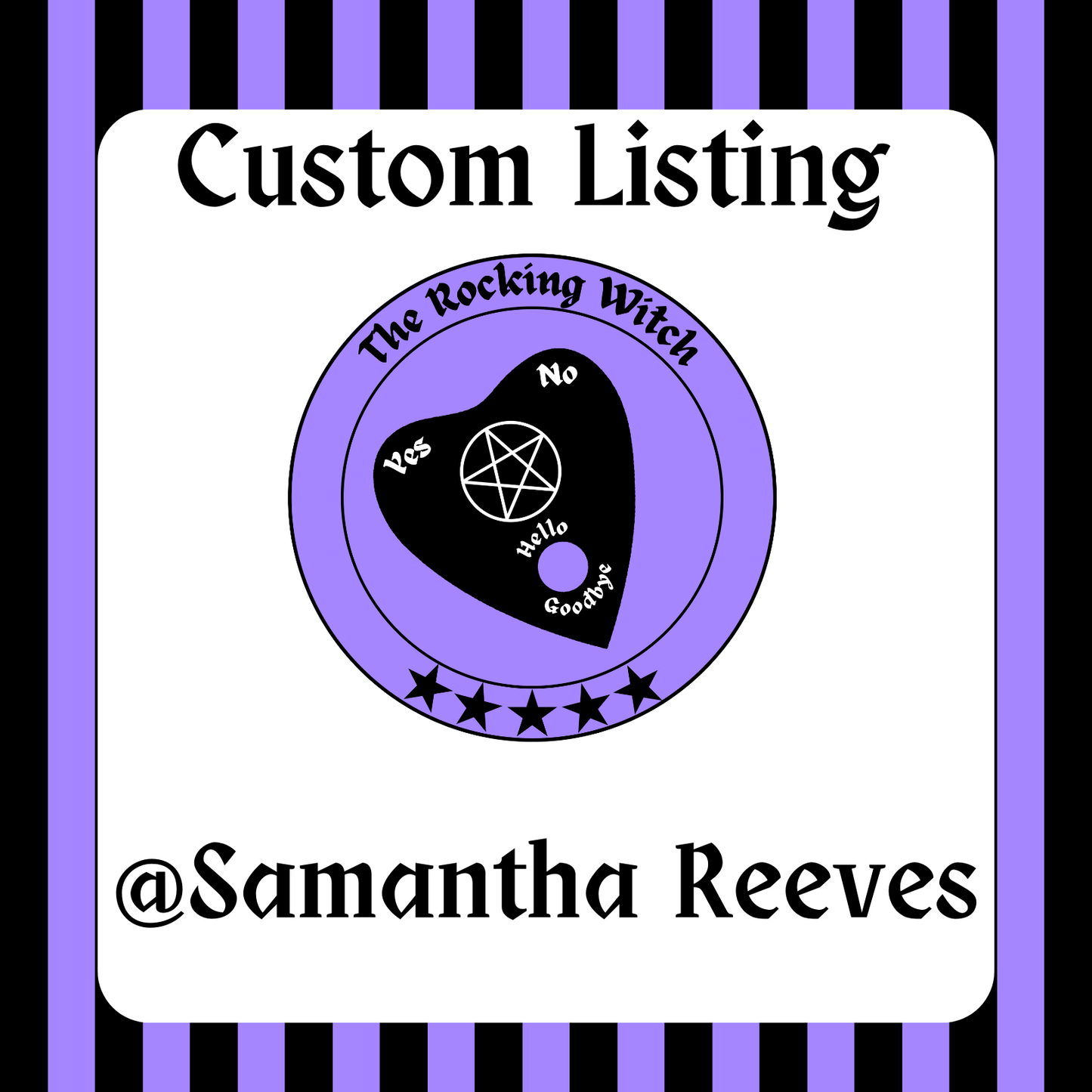 Custom Listing for @Samantha Reeves