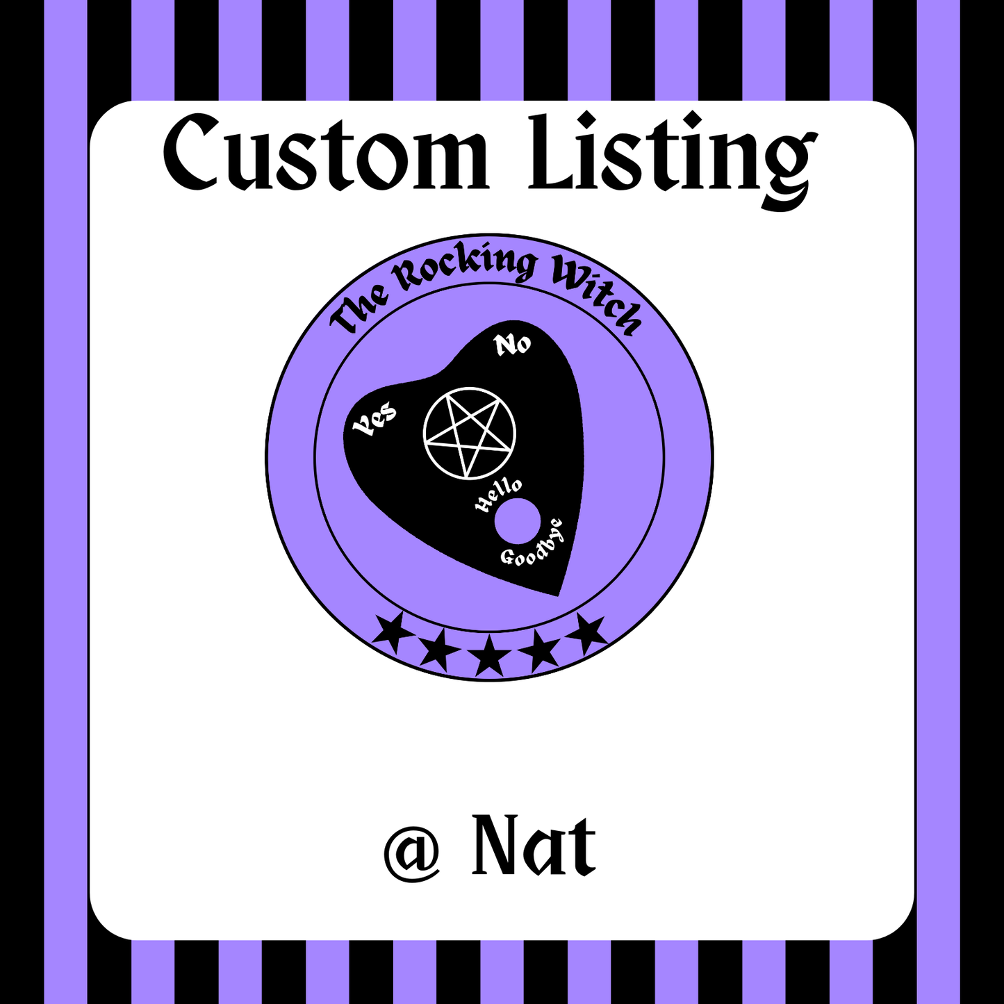 Custom listing for @ Nat