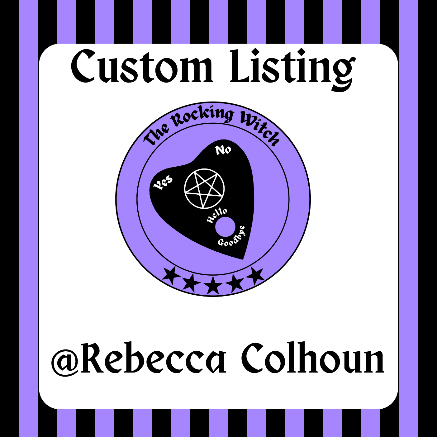 Custom for Rebecca Colhoun