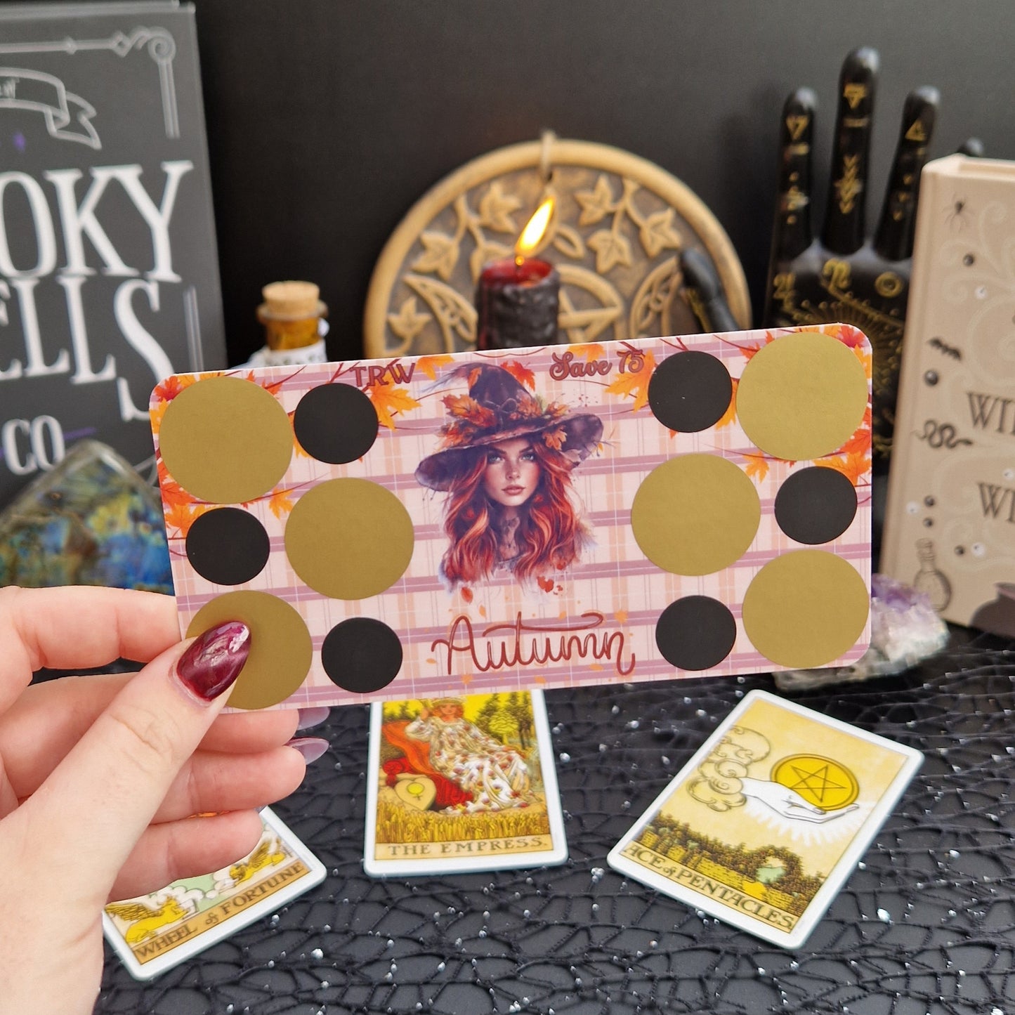 Seasonal witch scratch off challenges