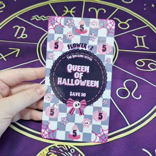 Queen of halloween savings tracker