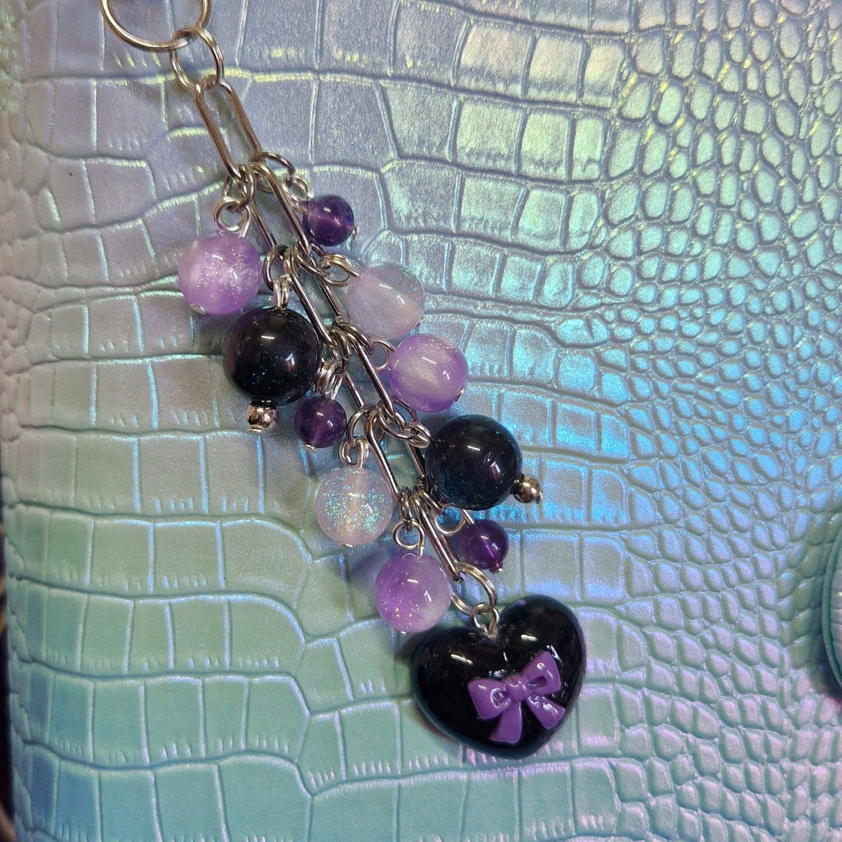 Gothic heart binder charm