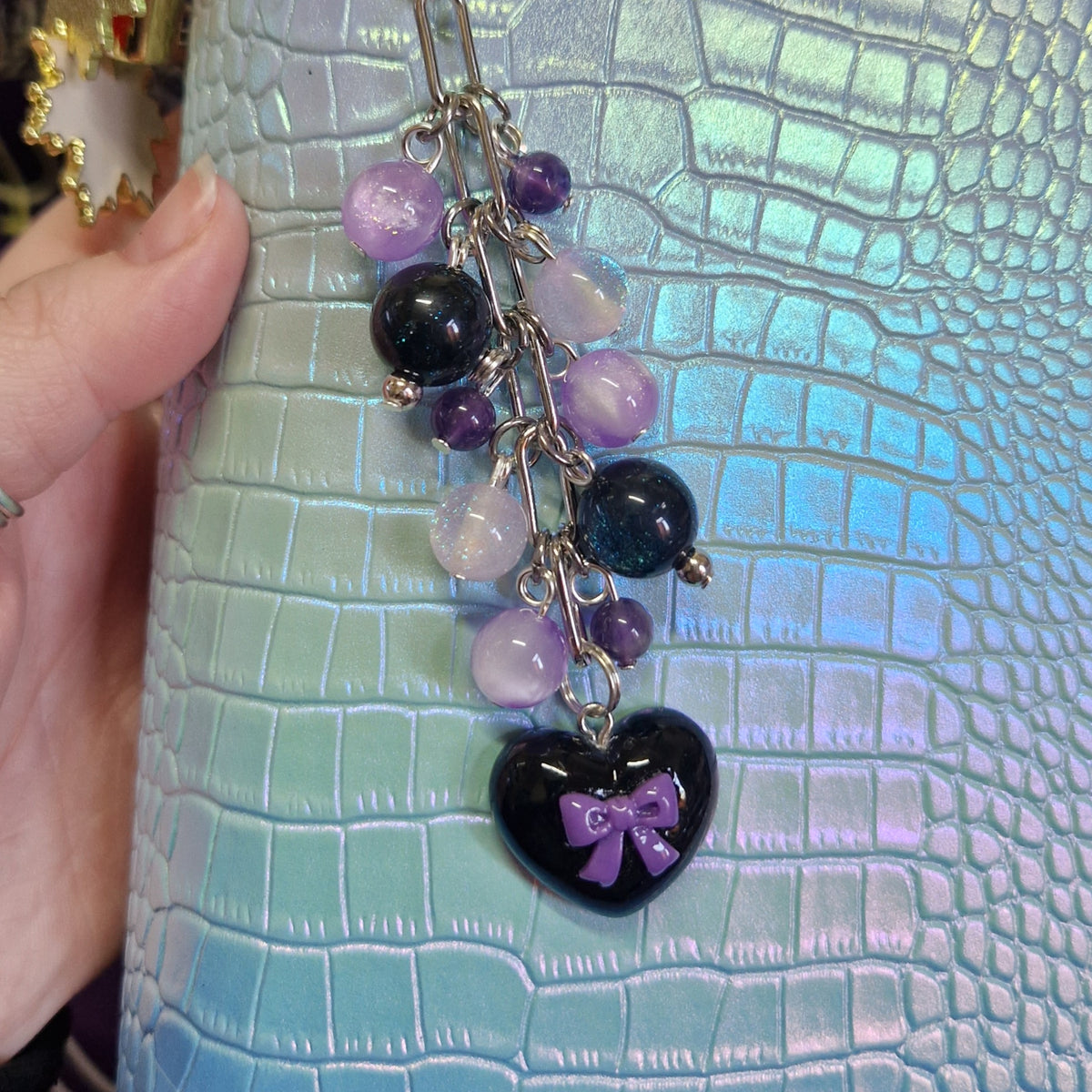Gothic heart binder charm