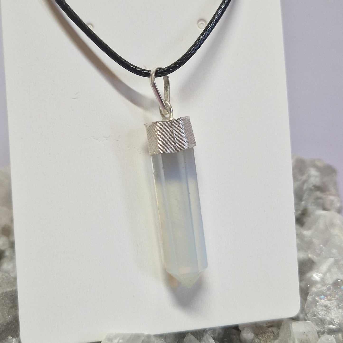 Crystal point necklace