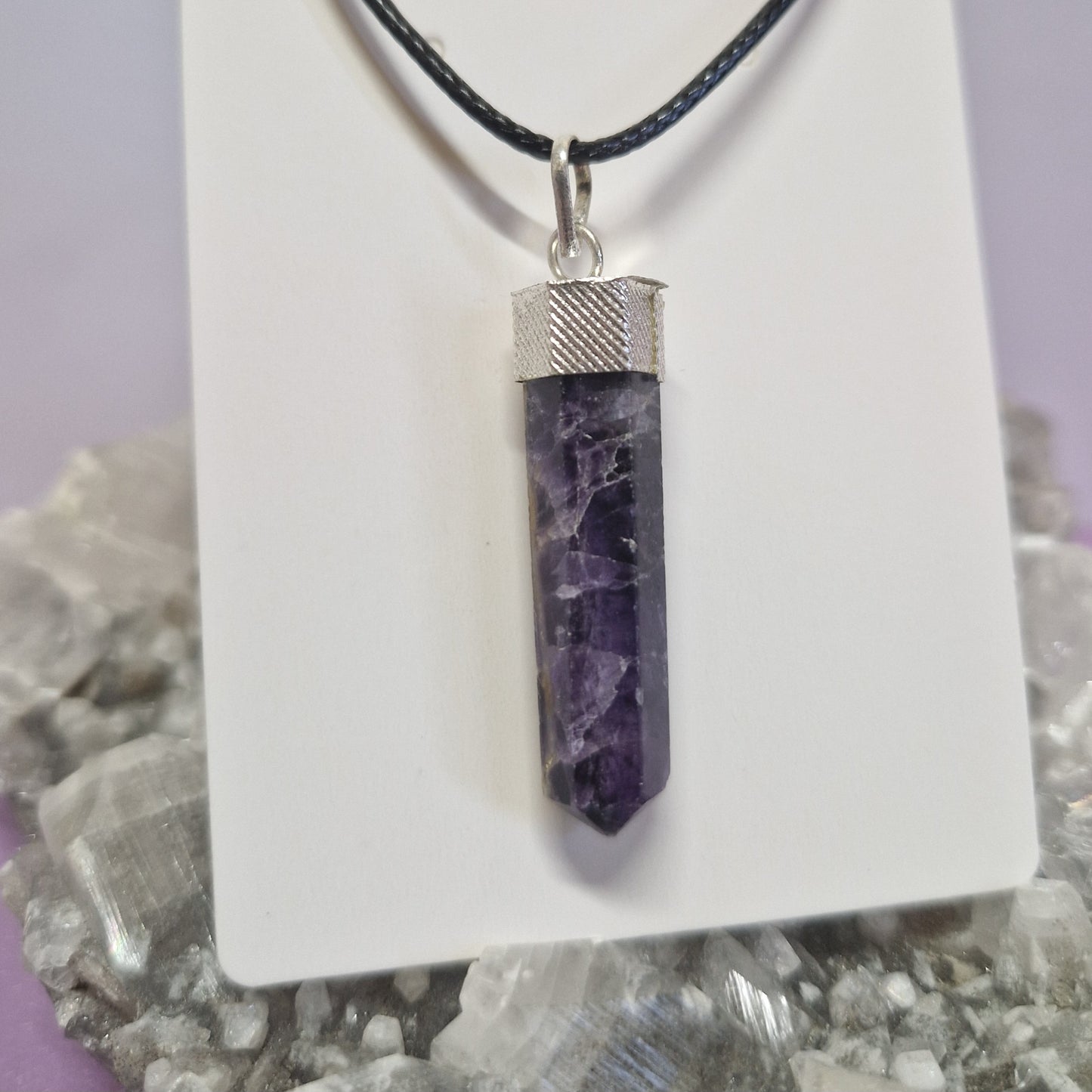 Crystal point necklace