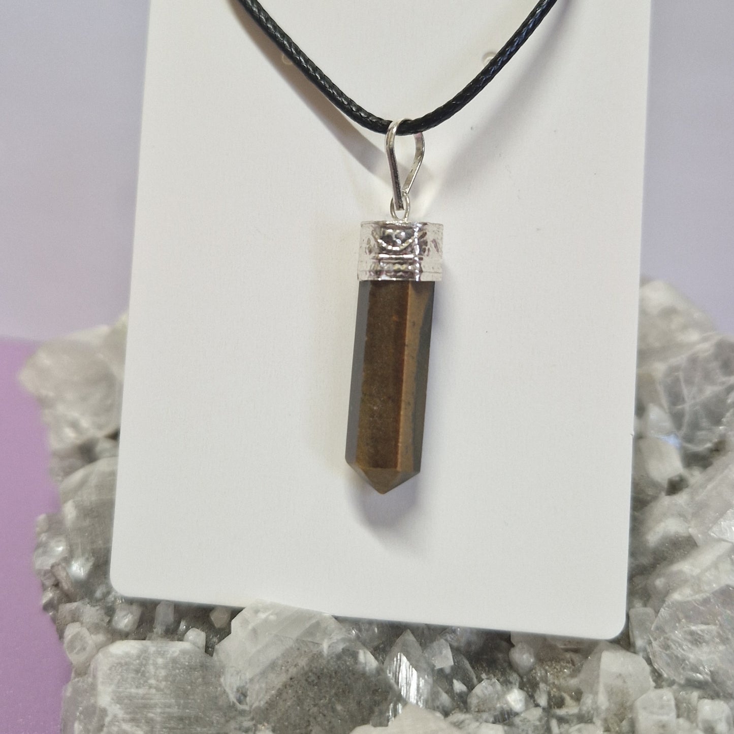 Crystal point necklace
