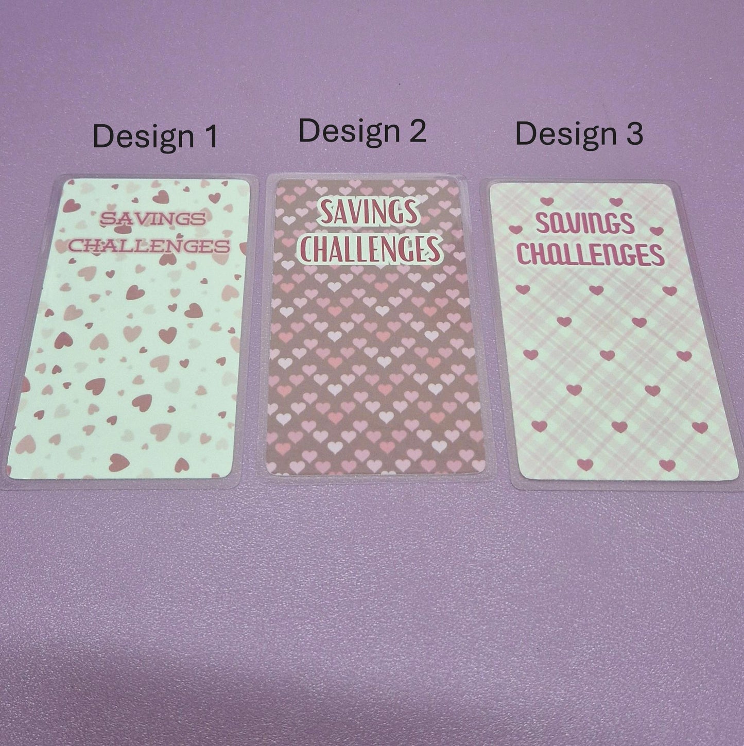 Valentines 'savings challenges' binder pocket markers (limited edition)