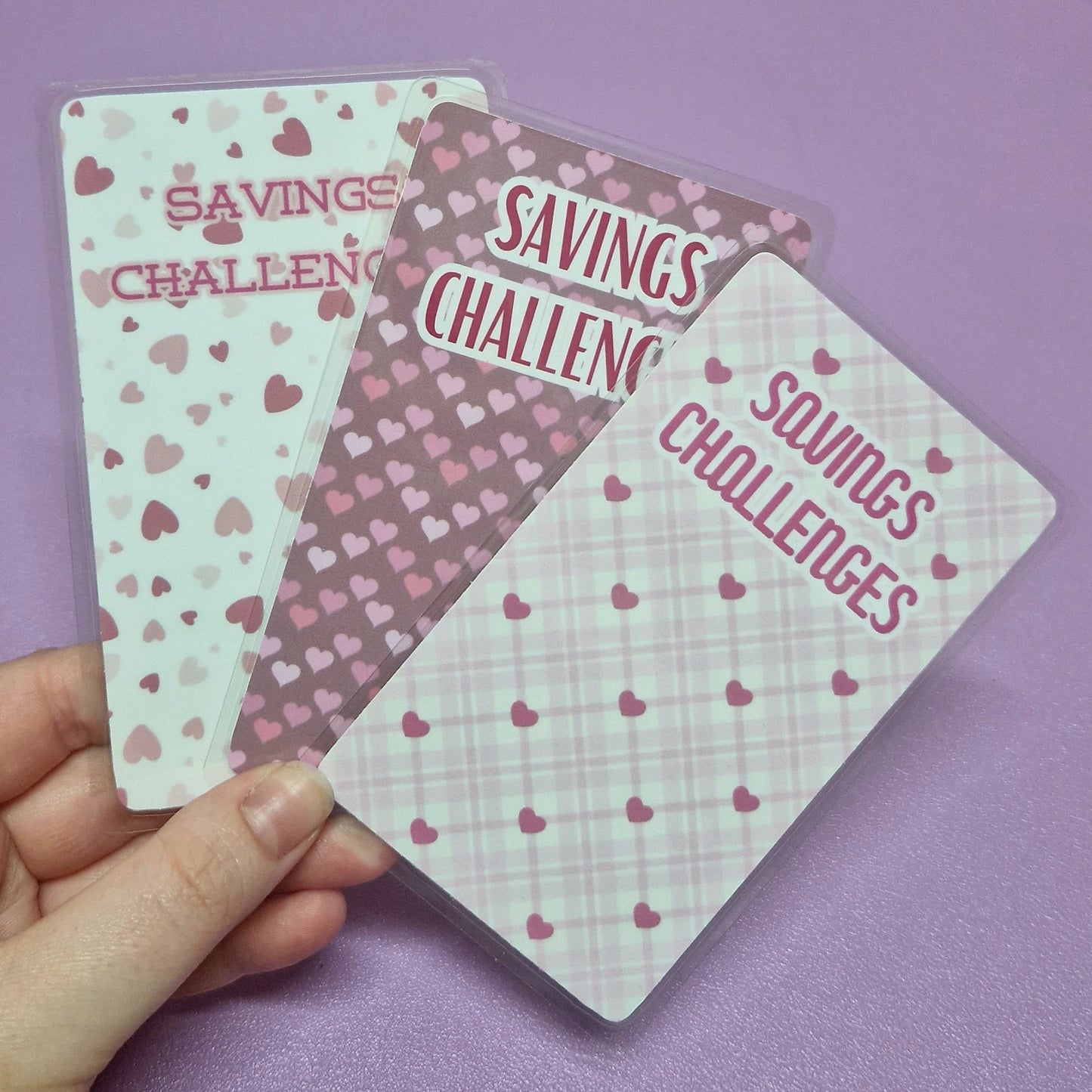 Valentines 'savings challenges' binder pocket markers (limited edition)