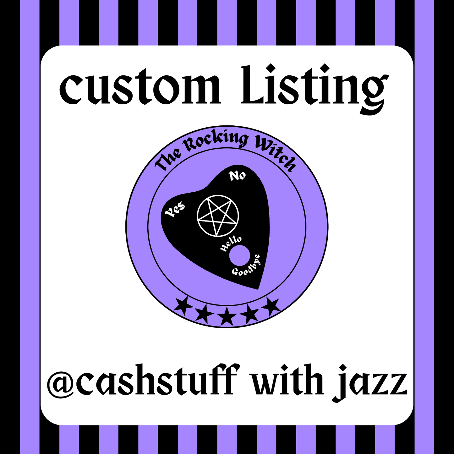 Custom Listing for @cashstuff with jazz