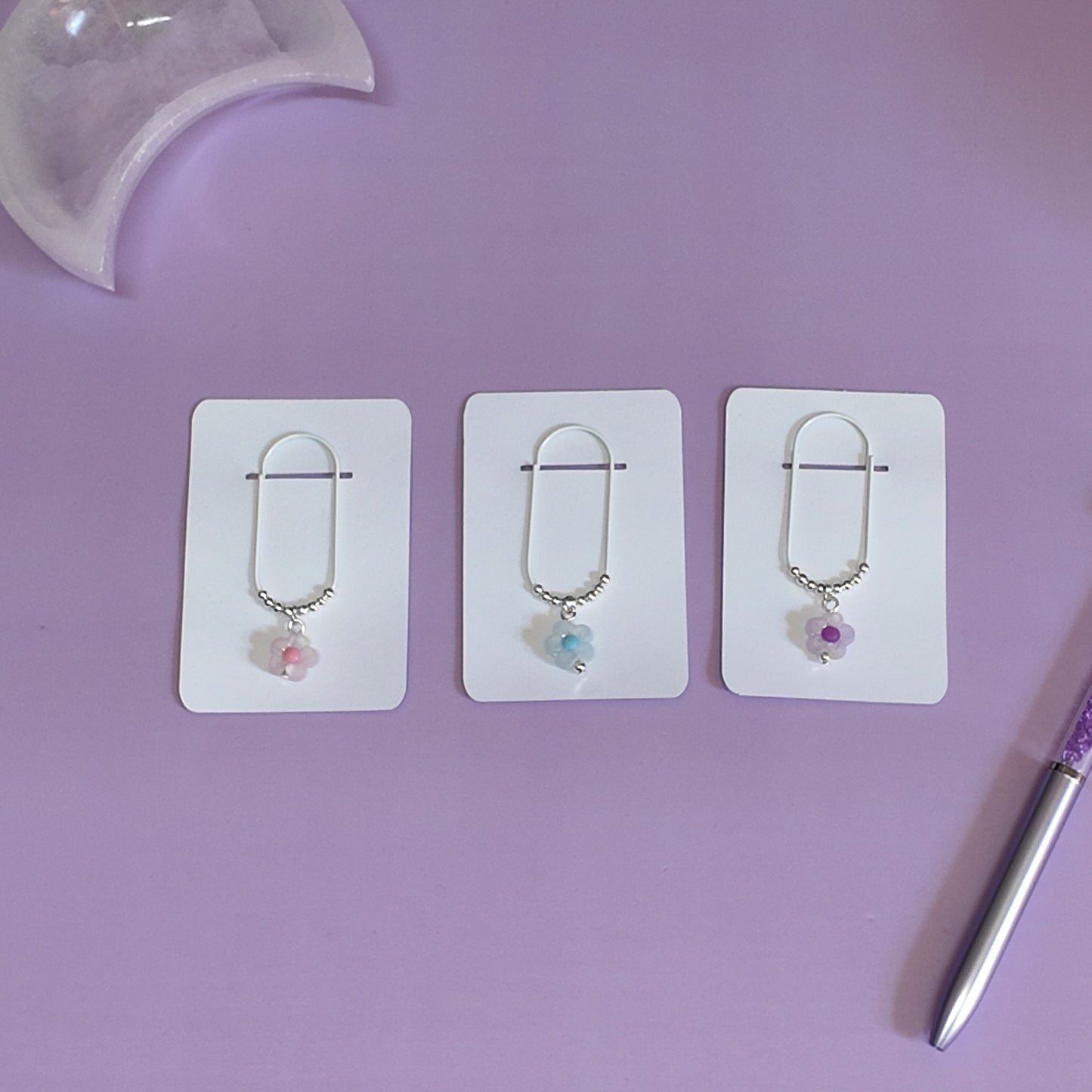 Flower paperclip charm