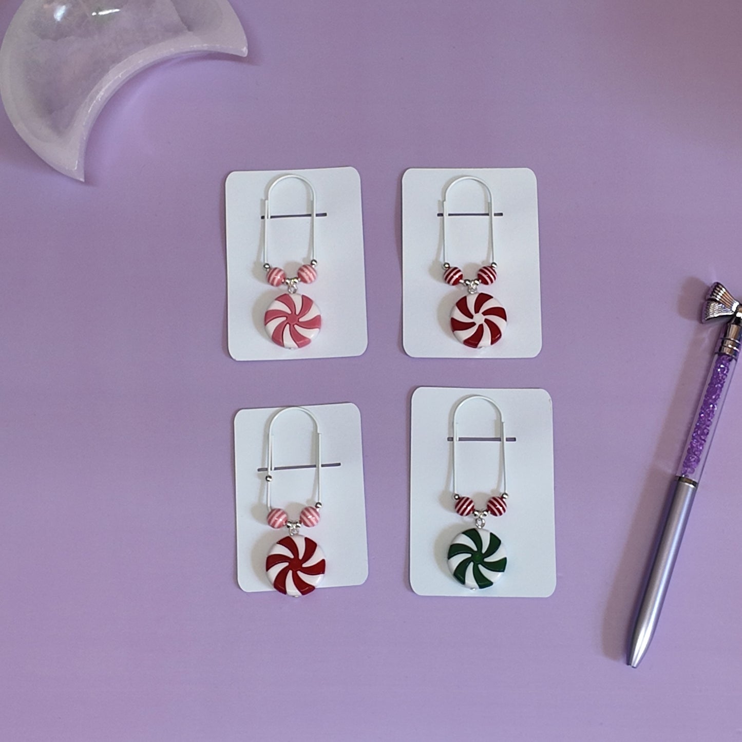 Peppermint Paperclip charm