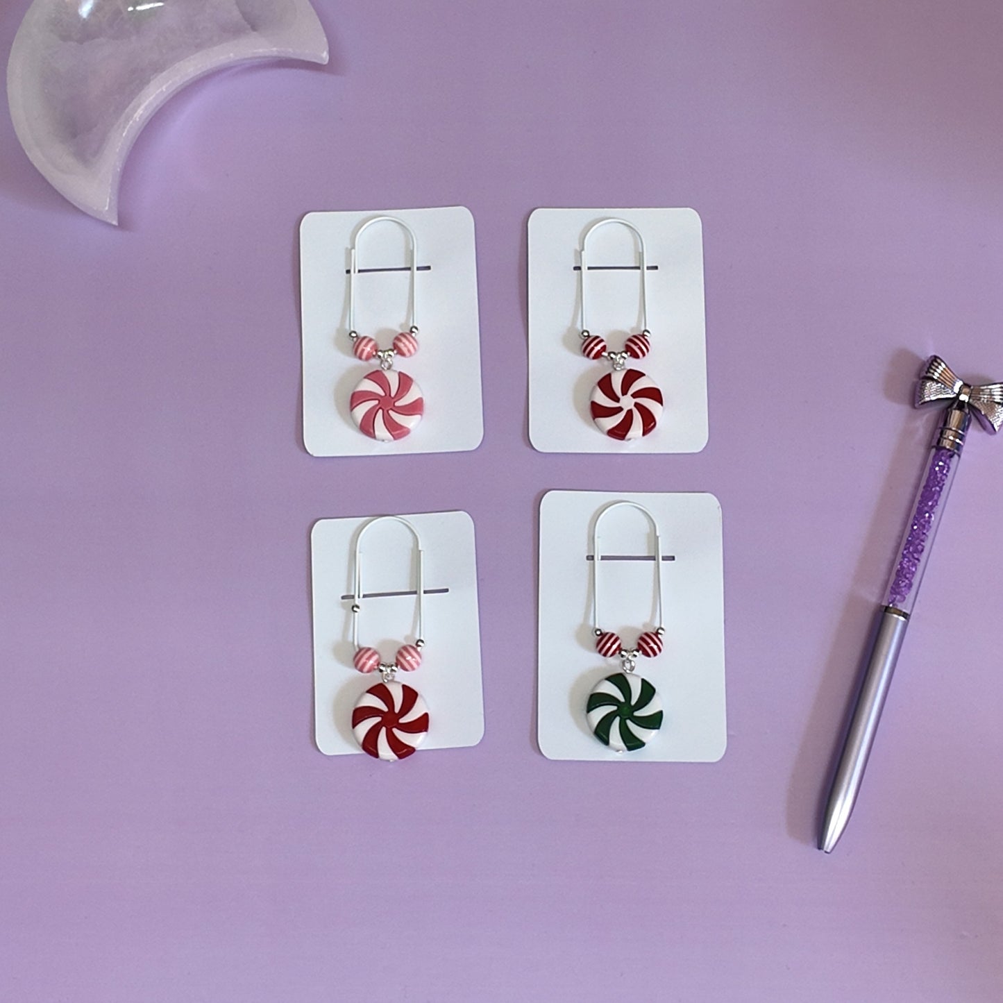 Peppermint Paperclip charm