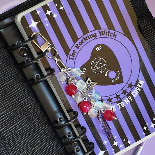 Faux crystal binder charm
