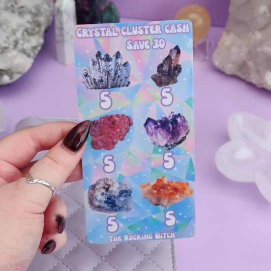 Crystal Cluster Cash savings tracker