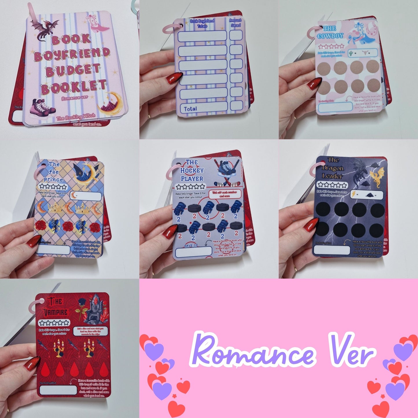 Book boyfriend budget booklet, savings challenge