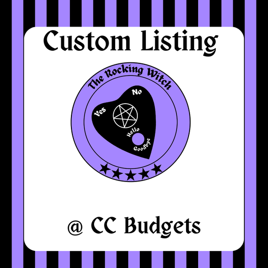 Custom Listing for @ CC Budgets