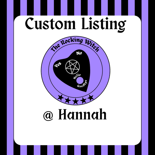 Custom listing for Hannah