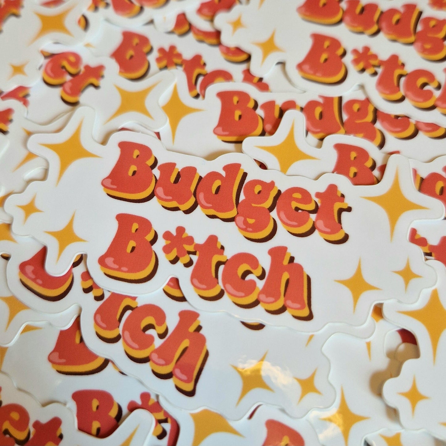 Budget B-word vinyl sticker